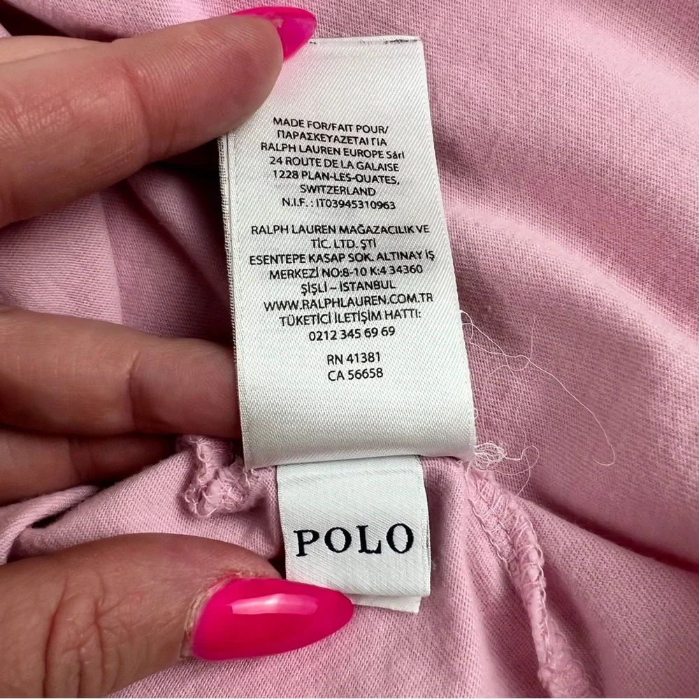 Polo Ralph Lauren Men's Pink Short Sleeve Crew Neck T-shirt, Size L‎